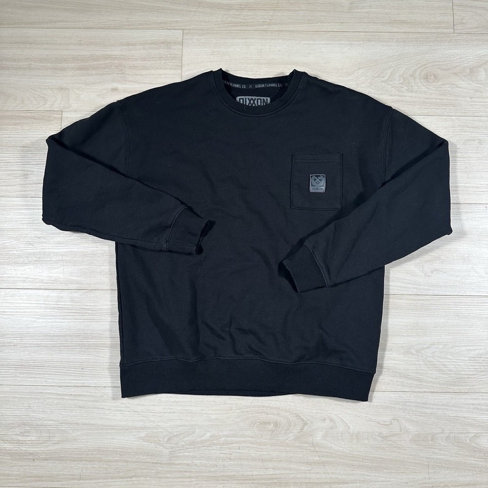 Dixxon Flannel Co Crewneck Sweatshirt Womens XL Black Graphic Fleece Pullover